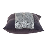 Glam Gray with Silver Sequins Lumbar Throw Pillow - Homeroots - Flyclothing LLC