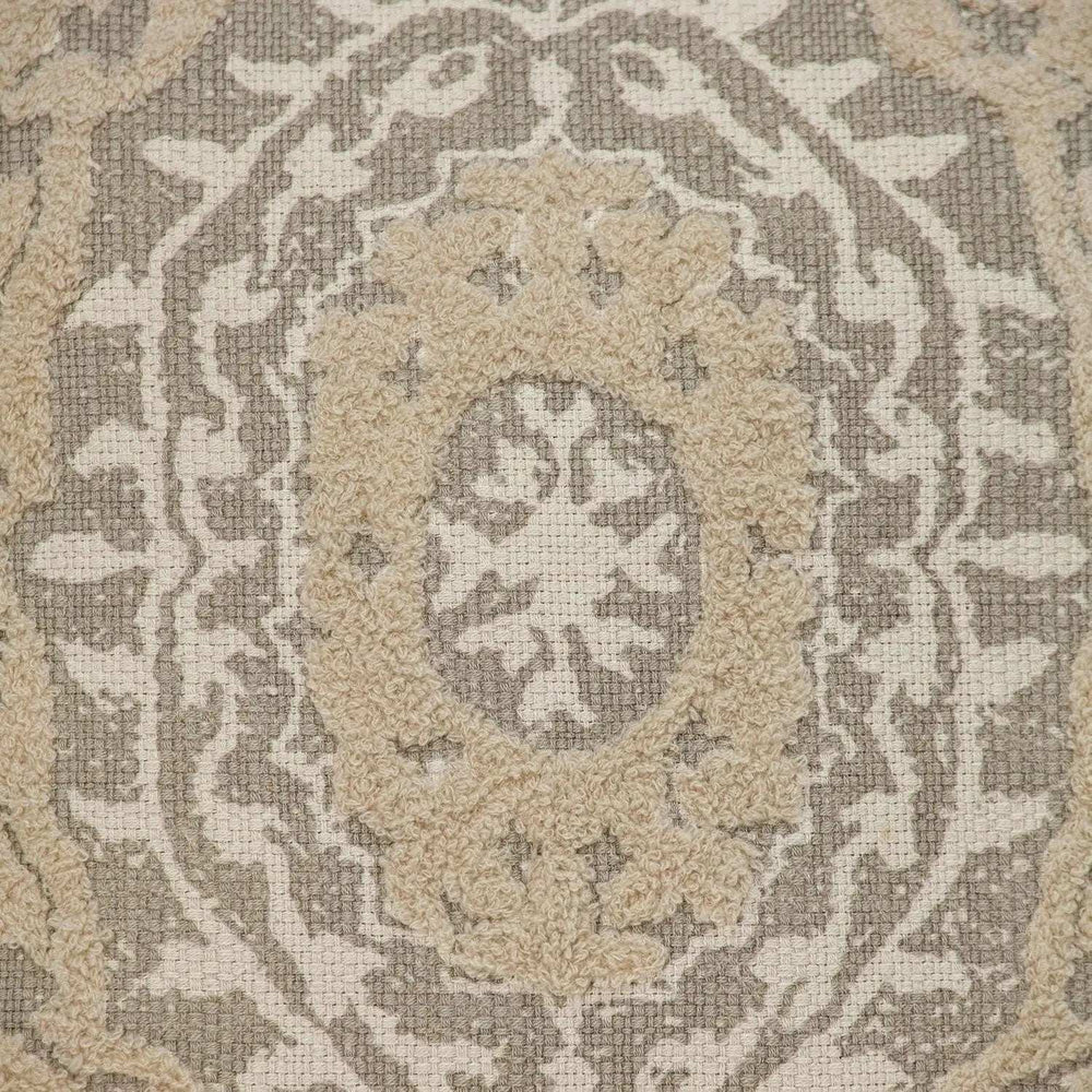 Boho Garland Beige and Khaki Decorative Accent Pillow - Homeroots - Flyclothing LLC