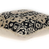 Boho Garland Beige and Black Decorative Accent Pillow - Homeroots - Flyclothing LLC