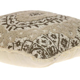 Boho Garland Beige and Brown Decorative Accent Pillow - Homeroots - Flyclothing LLC