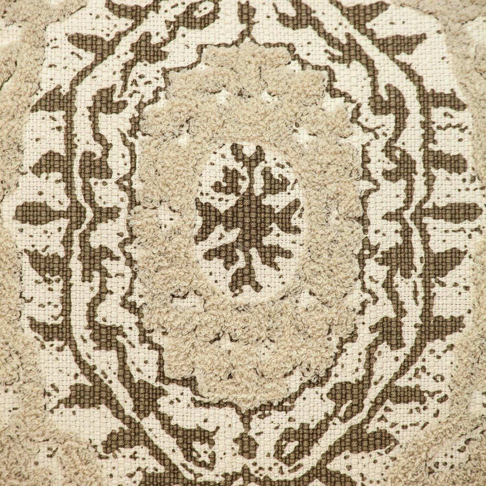 Boho Garland Beige and Brown Decorative Accent Pillow - Homeroots - Flyclothing LLC
