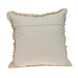 Boho Garland Beige and Gray Decorative Accent Pillow - Homeroots - Flyclothing LLC