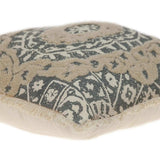 Boho Garland Beige and Gray Decorative Accent Pillow - Homeroots - Flyclothing LLC