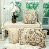 Boho Garland Beige and Gray Decorative Accent Pillow - Homeroots - Flyclothing LLC