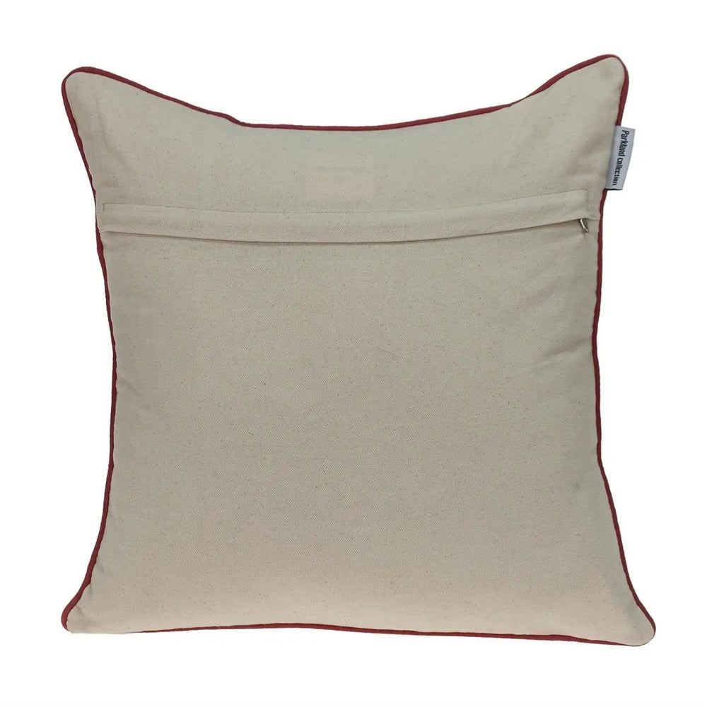 18" X 18" Beige and Blue Abstract Indoor Outdoor Throw Pillow - Homeroots