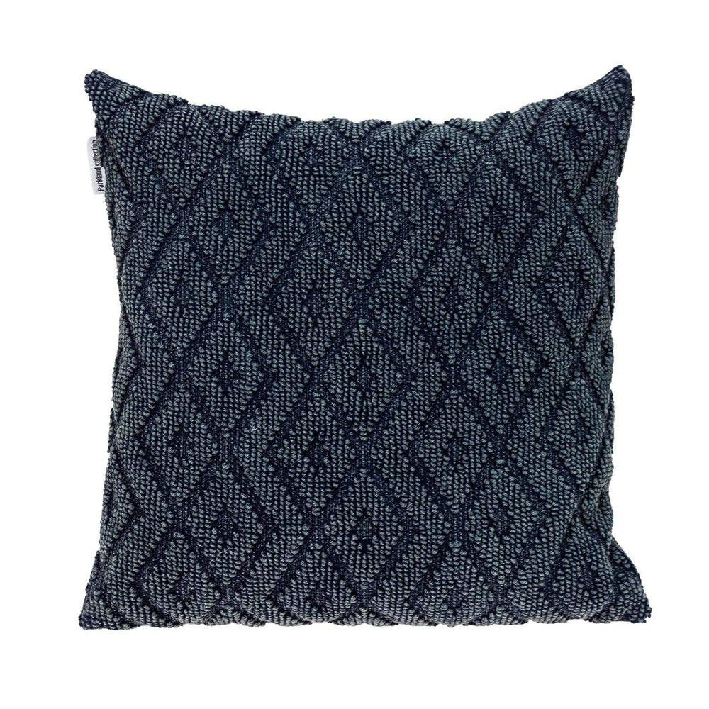 Jacquard Diamond Pattern Decorative Navy Throw Pillow - Homeroots - Flyclothing LLC