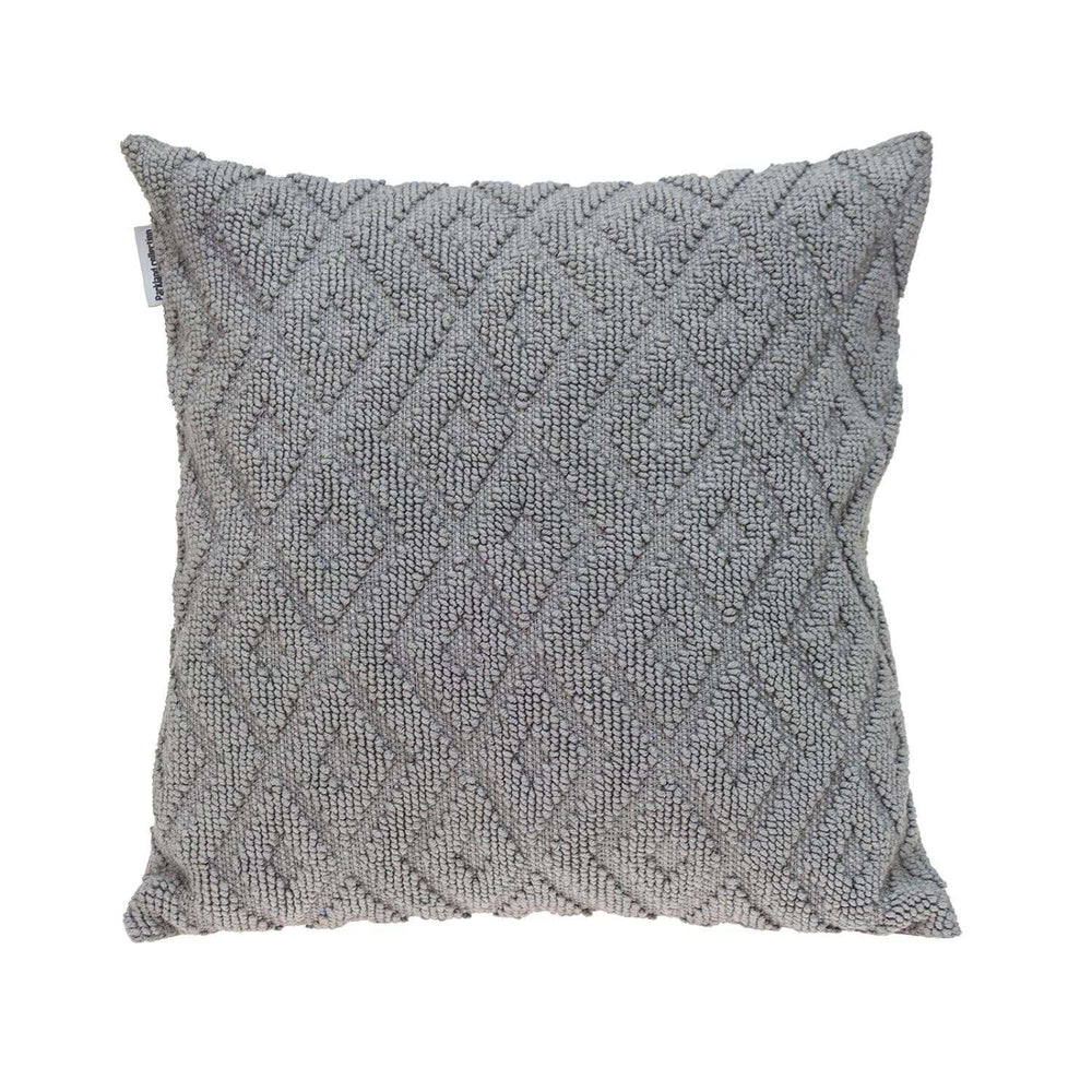 Jacquard Diamond Pattern Decorative Gray Throw Pillow - Homeroots - Flyclothing LLC