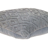 Jacquard Diamond Pattern Decorative Gray Throw Pillow - Homeroots - Flyclothing LLC