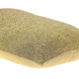 Shimmering Metallic Gold Beaded Luxury Throw Pillow - Homeroots - Flyclothing LLC