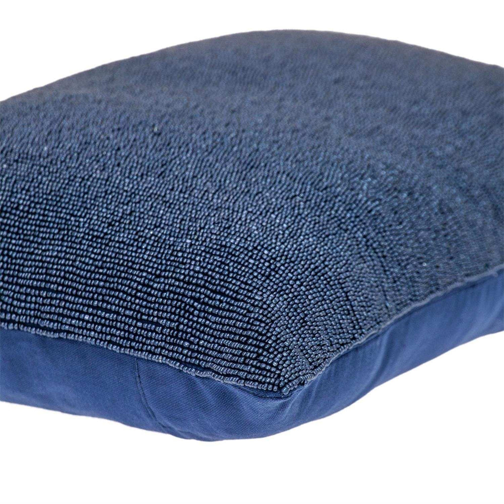 Shimmering Blue Beaded Luxury Throw Pillow - Homeroots - Flyclothing LLC