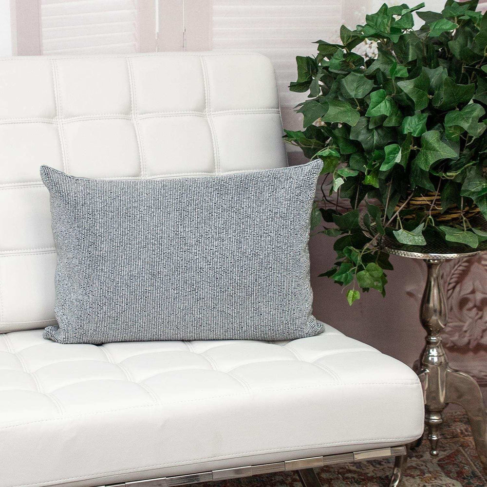 Shimmering Silver Beaded Luxury Throw Pillow - Homeroots - Flyclothing LLC