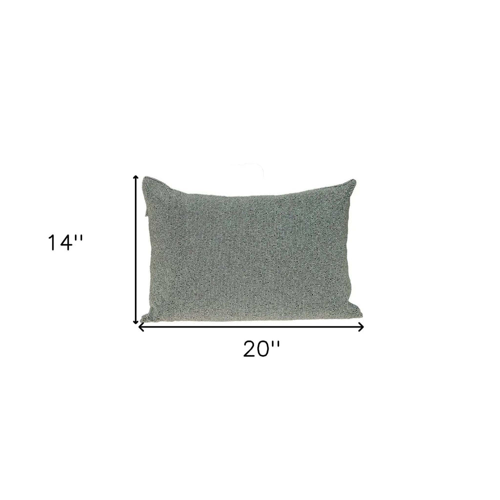 Shimmering Silver Beaded Luxury Throw Pillow - Homeroots - Flyclothing LLC