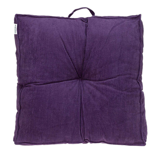 Corduroy Styled Purple Tufted Floor Pillow - Homeroots - Flyclothing LLC