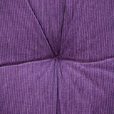 Corduroy Styled Purple Tufted Floor Pillow - Homeroots - Flyclothing LLC