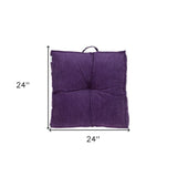 Corduroy Styled Purple Tufted Floor Pillow - Homeroots - Flyclothing LLC