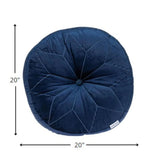 20" X 20" NAVY Round Velvet Throw Pillow - Homeroots - Flyclothing LLC