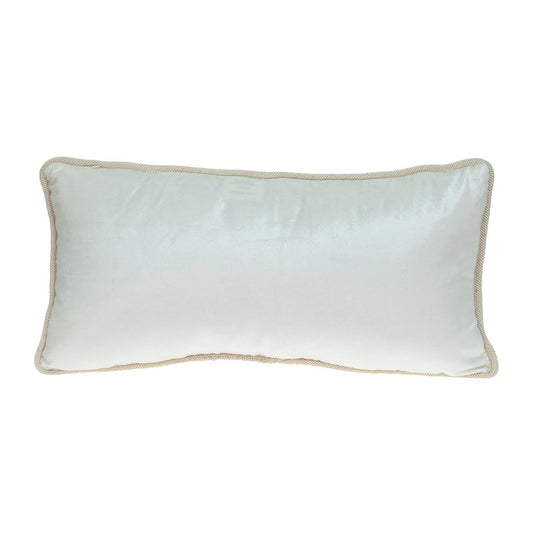 12" X 24" White Throw Pillow - Homeroots