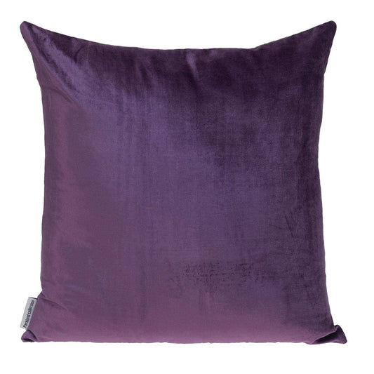 Purple and Dark Gray Dual Solid Color Reversible Throw Pillow - Homeroots - Flyclothing LLC