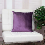 Purple and Dark Gray Dual Solid Color Reversible Throw Pillow - Homeroots - Flyclothing LLC