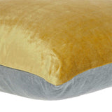 Yellow and Gray Dual Solid Color Reversible Throw Pillow - Homeroots - Flyclothing LLC