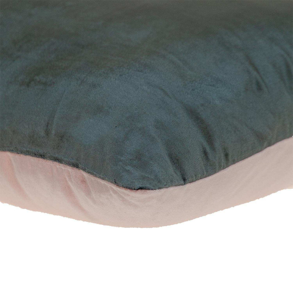 Dark Gray and Pink Dual Solid Color Reversible Throw Pillow - Homeroots - Flyclothing LLC