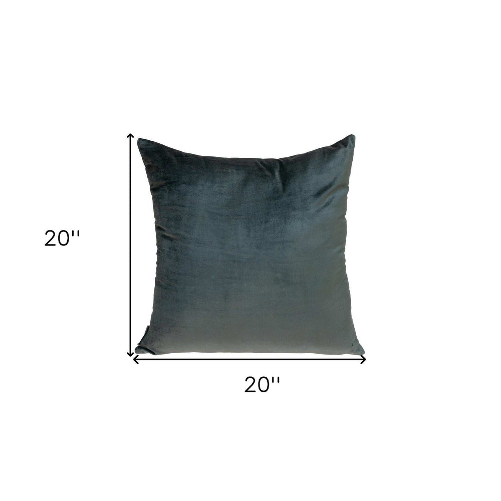 Dark Gray and Pink Dual Solid Color Reversible Throw Pillow - Homeroots - Flyclothing LLC