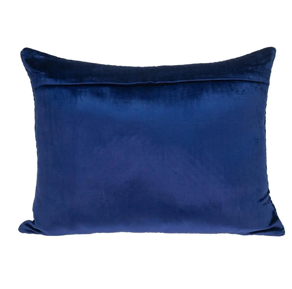 18" X 24" Navy Blue Cotton Blend Throw Pillow - Homeroots - Flyclothing LLC