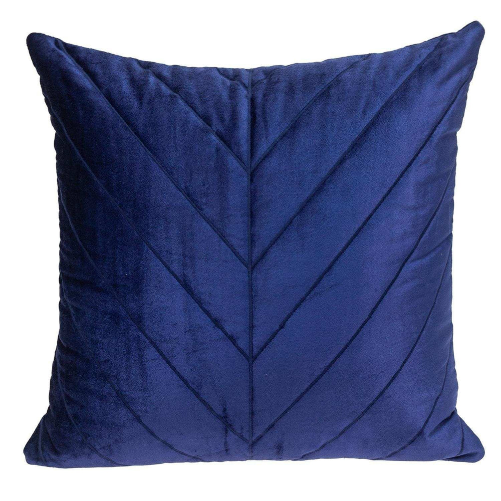 Quilted Velvet Arrows Blue Decorative Throw Pillow - Homeroots - Flyclothing LLC