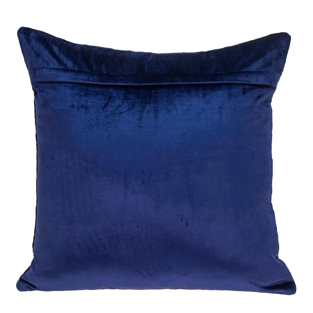 Quilted Velvet Arrows Blue Decorative Throw Pillow - Homeroots - Flyclothing LLC