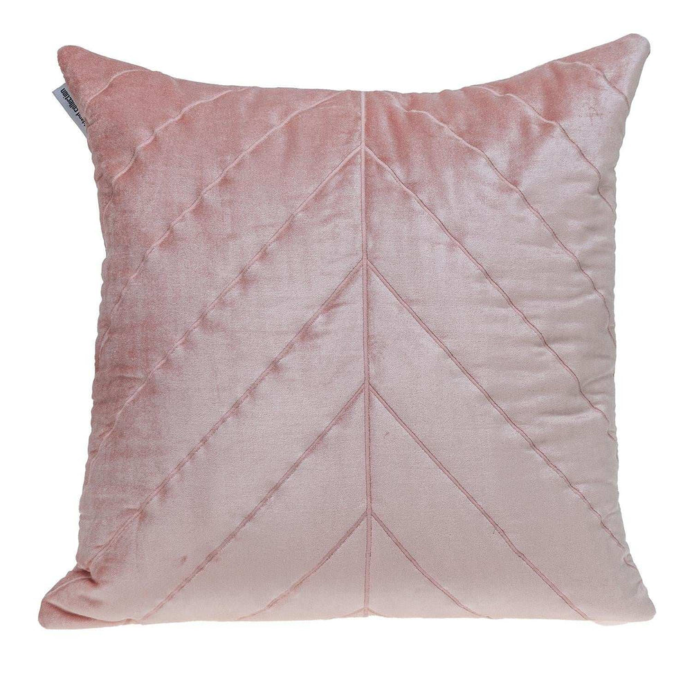 Quilted Velvet Arrows Pink Decorative Throw Pillow - Homeroots - Flyclothing LLC