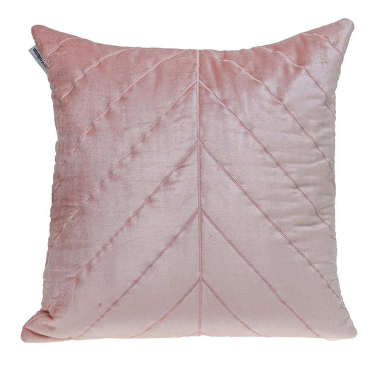 Quilted Velvet Arrows Pink Decorative Throw Pillow - Homeroots - Flyclothing LLC