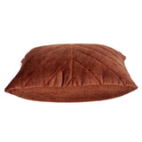 Quilted Velvet Arrows Burnt Orange Decorative Throw Pillow - Homeroots - Flyclothing LLC