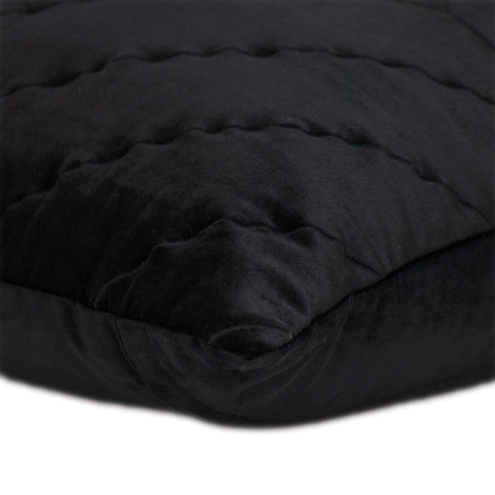 20" Black Cotton Blend Throw Pillow - Homeroots - Flyclothing LLC