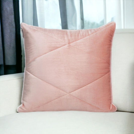 20" Pink Cotton Blend Throw Pillow - Homeroots