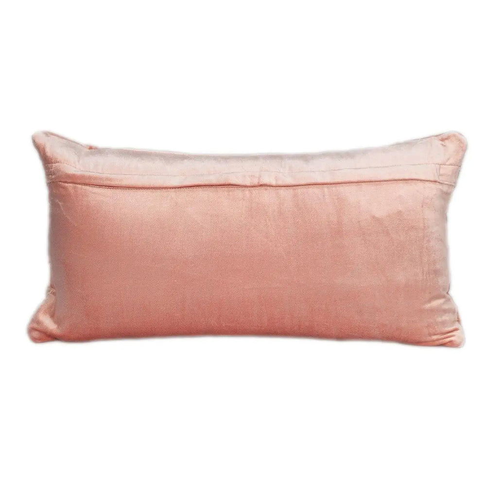 12" X 24" Pink Cotton Blend Throw Pillow - Homeroots - Flyclothing LLC