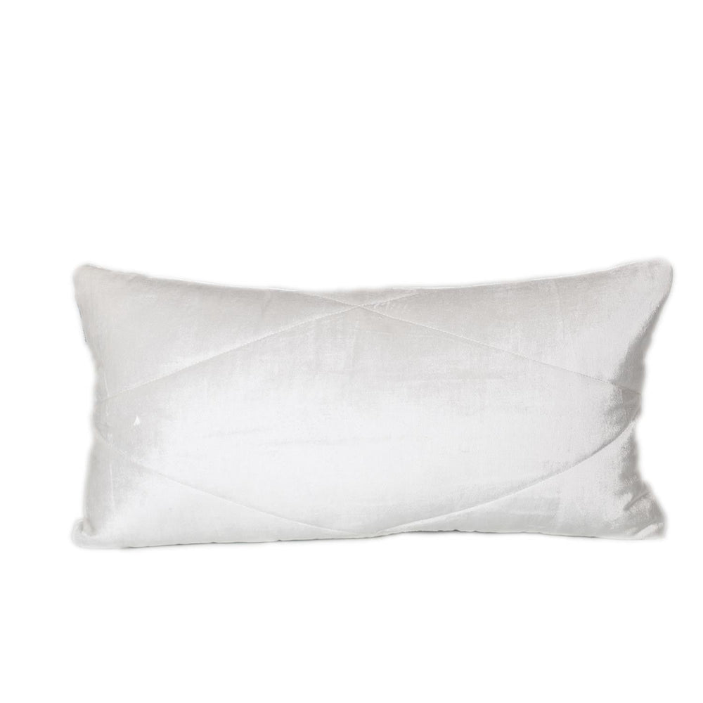 12" X 24" White Cotton Blend Throw Pillow - Homeroots - Flyclothing LLC