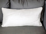 12" X 24" White Cotton Blend Throw Pillow - Homeroots - Flyclothing LLC