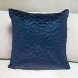 Navy Quilted Velvet Geo Decorative Throw Pillow - Homeroots - Flyclothing LLC