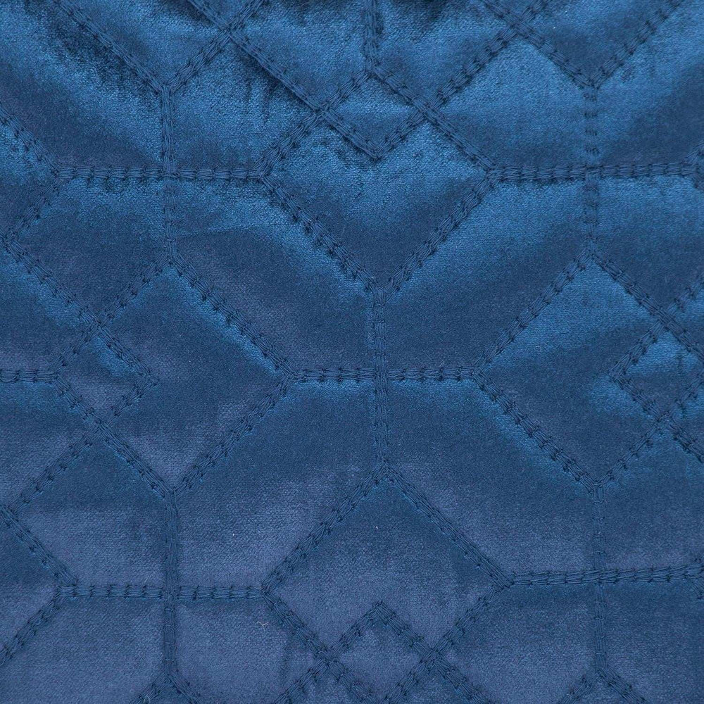 Navy Quilted Velvet Geo Decorative Throw Pillow - Homeroots - Flyclothing LLC