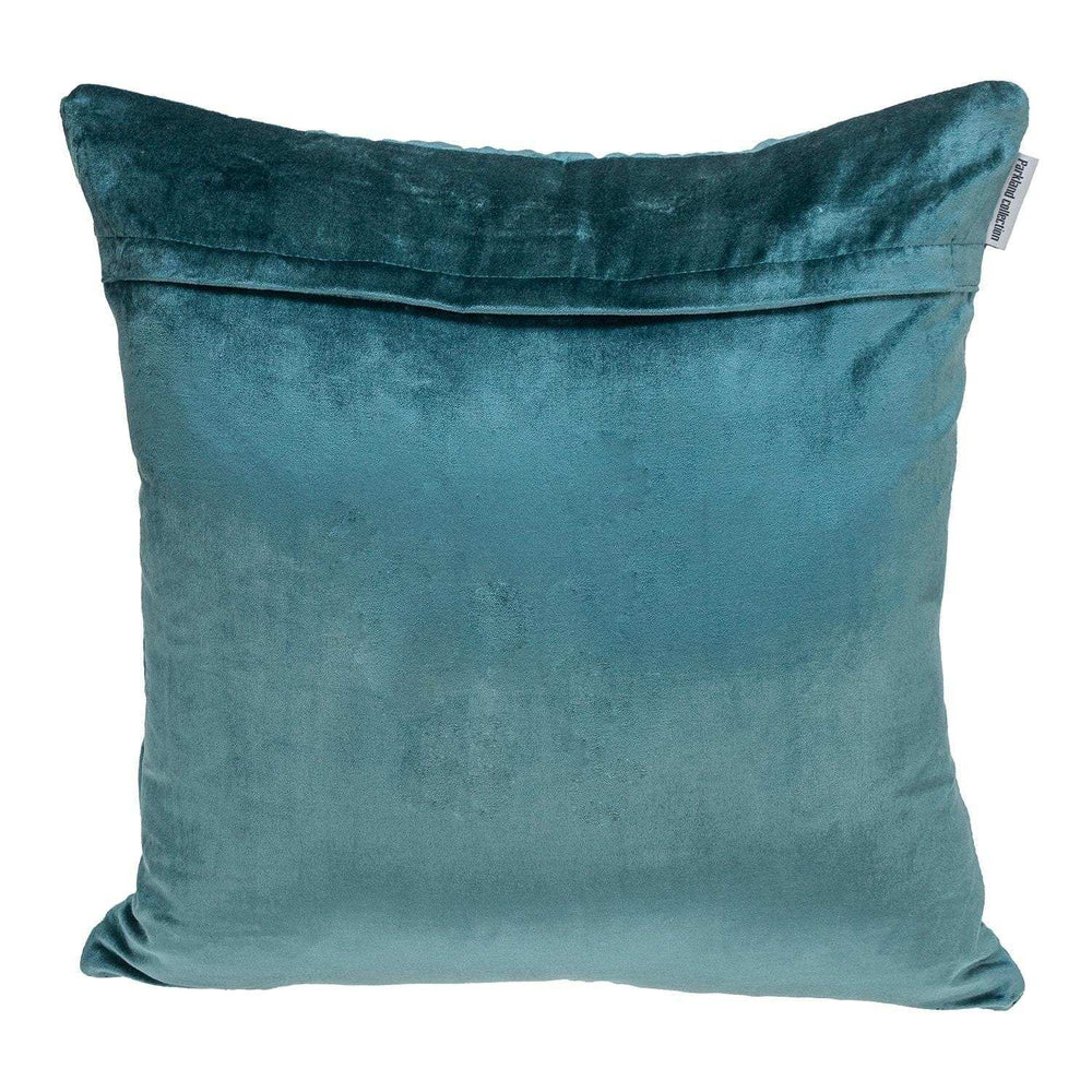 Teal Quilted Velvet Geo Decorative Throw Pillow - Homeroots - Flyclothing LLC