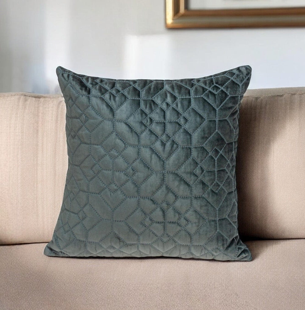 20" Charcoal Cotton Blend Throw Pillow - Homeroots - Flyclothing LLC