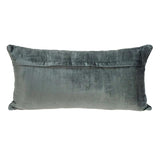 Charcoal Quilted Velvet Geo Lumbar Decorative Pillow - Homeroots - Flyclothing LLC
