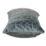 Charcoal Quilted Velvet Geo Lumbar Decorative Pillow - Homeroots - Flyclothing LLC