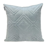 Gray Quilted Diamonds Velvet Solid Color Throw Pillow - Homeroots - Flyclothing LLC