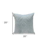 Gray Quilted Diamonds Velvet Solid Color Throw Pillow - Homeroots - Flyclothing LLC