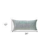 Gray Quilted Diamonds Velvet Solid Color Lumbar Pillow - Homeroots - Flyclothing LLC