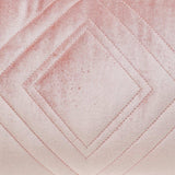 Pink Quilted Diamonds Velvet Solid Color Lumbar Pillow - Homeroots - Flyclothing LLC