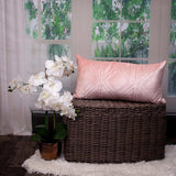 Pink Quilted Diamonds Velvet Solid Color Lumbar Pillow - Homeroots - Flyclothing LLC