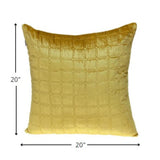 20" Yellow Cotton Blend Throw Pillow - Homeroots - Flyclothing LLC