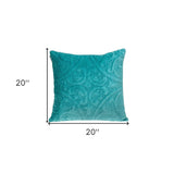 20" Aqua Cotton Blend Throw Pillow - Homeroots - Flyclothing LLC
